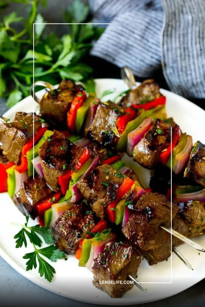 Beef Shish Kabobs on a plate