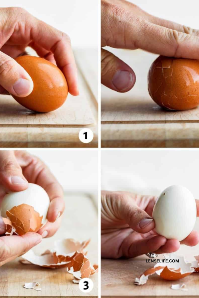 Peeling the egg shells