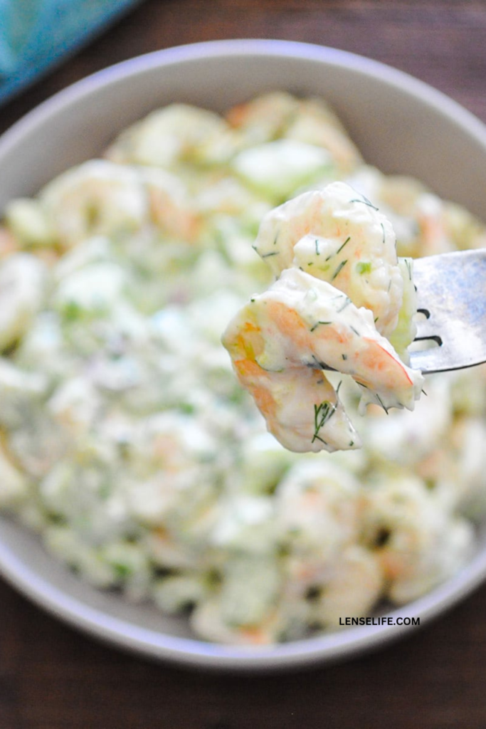 deliciously prepared Cucumber Shrimp Salad
