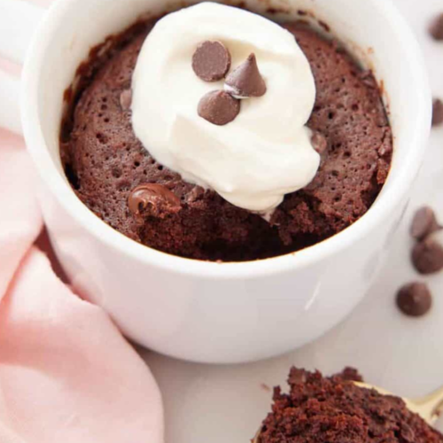 Deliciously prepared Chocolate Mug Cake in a mug