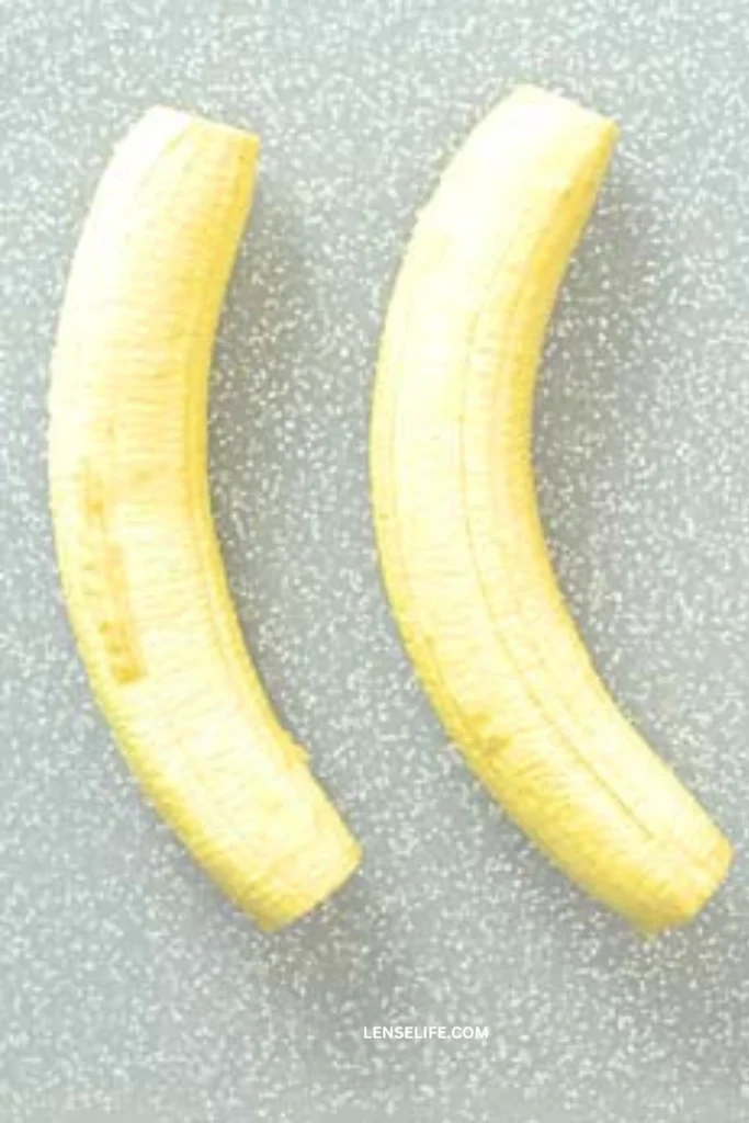ready to slice peeled raw plantain banana