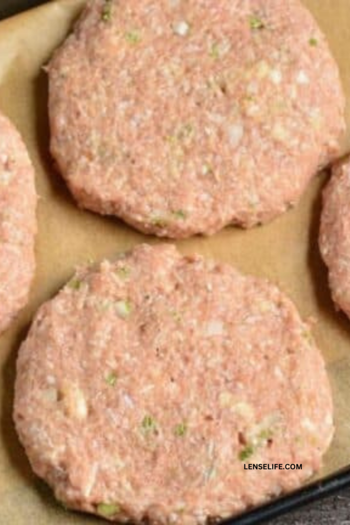 burger patties in a tray