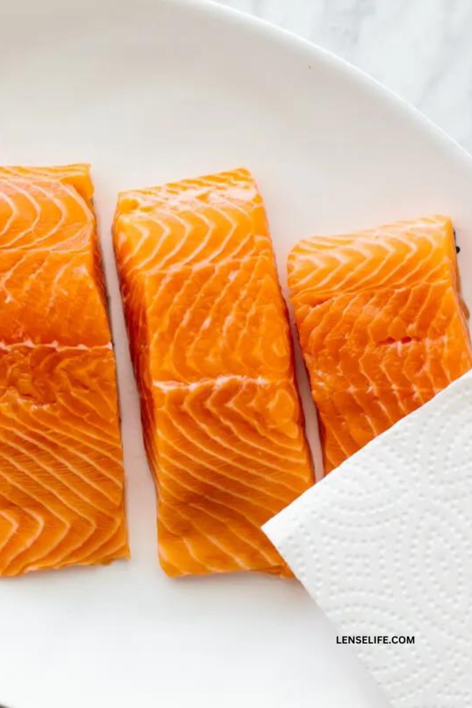 salmon fillets on a plate