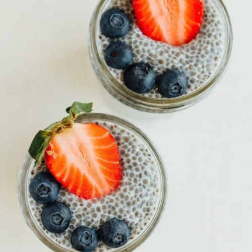 Chia Seed Pudding in glasses