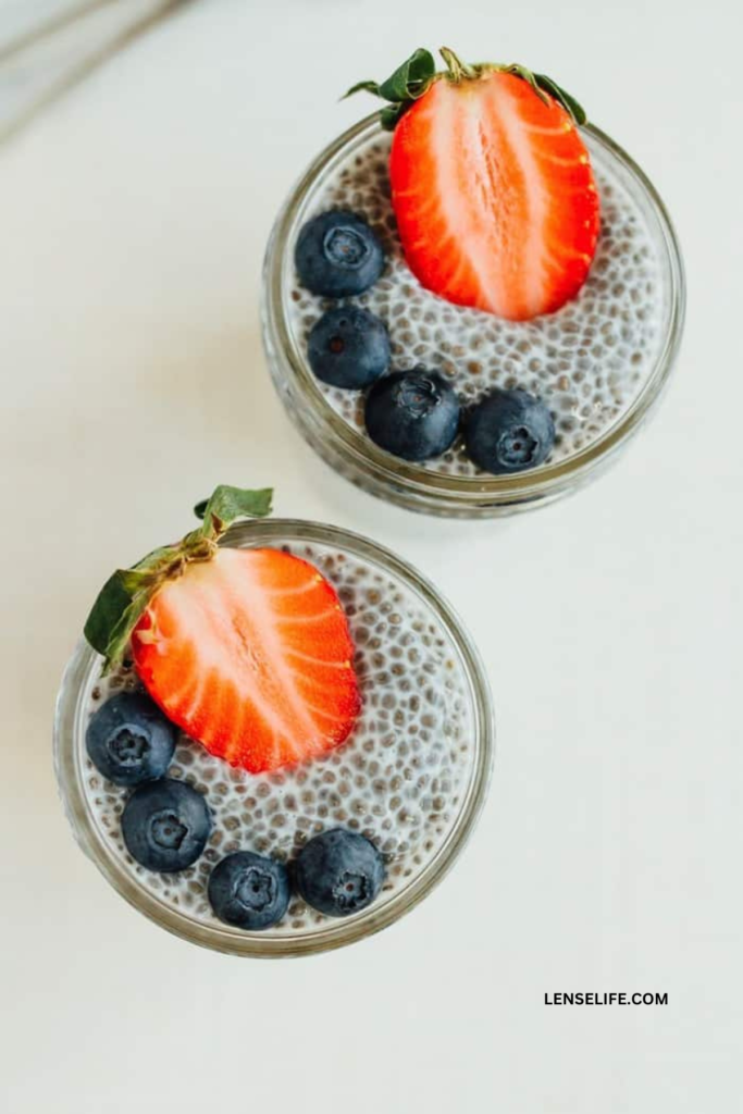 Chia Seed Pudding in glasses
