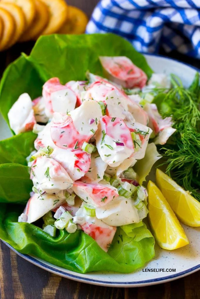 Classic Crab Salad in a plate