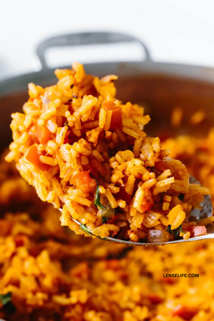 Mexican Rice in a sppon
