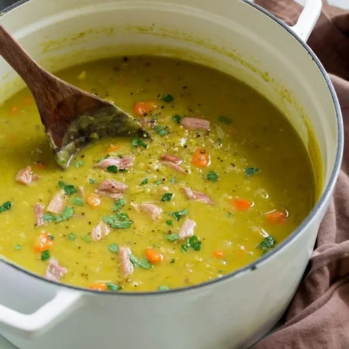 Split Pea Soup in a pot