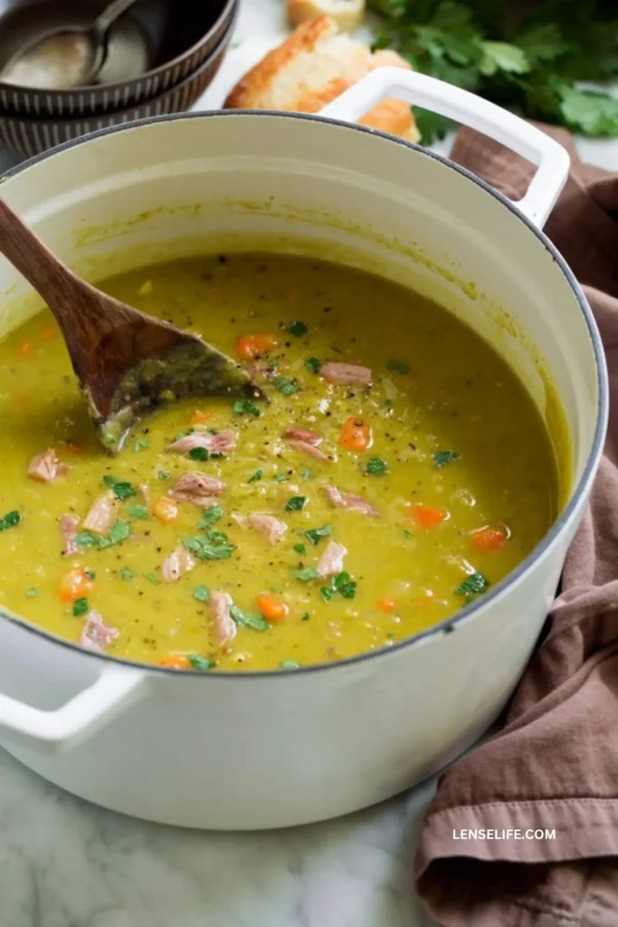 Split Pea Soup in a pot
