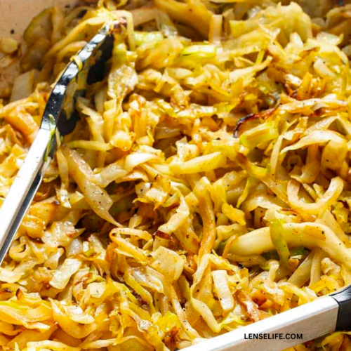 Sautéed Cabbage in a pan