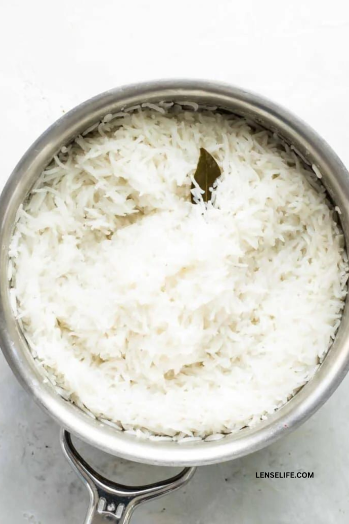 Cilantro Lime Rice in a pot