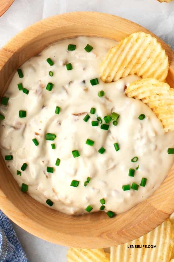 French Onion Dip in a bowl