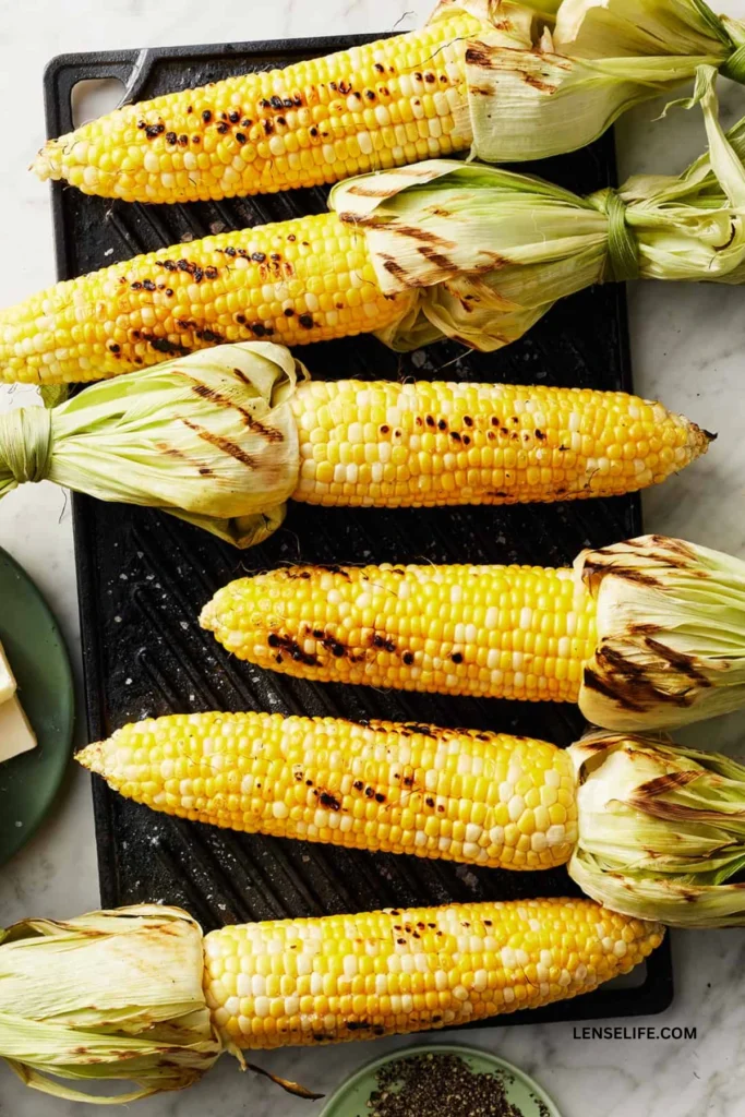 Grilled Corn on the Cob on a grill