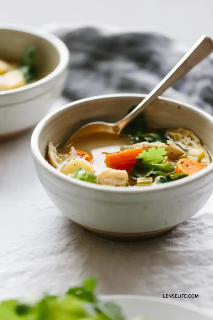 Chicken Soup in bowls